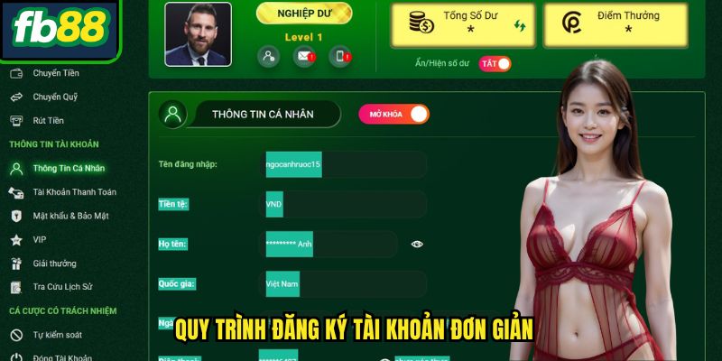 Quy trình đăng ký tài khoản đơn giản